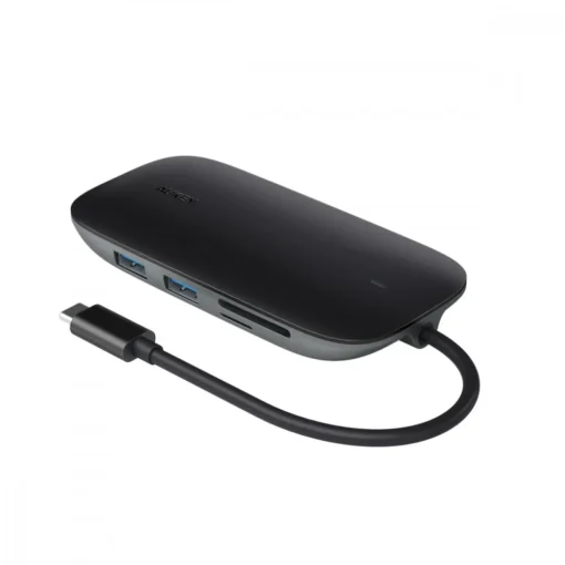 AUKEY CB-C71 aluminium HUB USB-C | 8in1 | RJ45 Ethernet 10/100/1000Mbps | 3xUSB 3.1 | HDMI 4k@30Hz | SD & microSD | USB-C Power Delivery 100W - Image 2