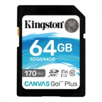 Kingston SD 64GB Canvas Go Plus 170/70MB/s CL10 U3 V30