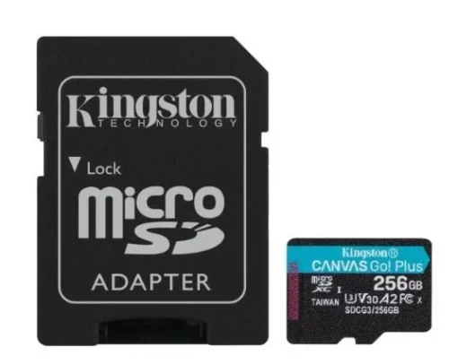 Kingston памет card microSD 256GB Canvas Go Plus 170/90MB/s Adapter