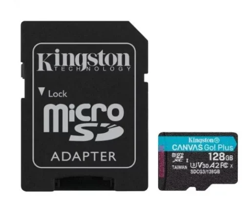 Kingston памет card microSD 128GB Canvas Go Plus 170/90MB/s Adapter