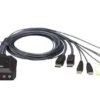 ATEN 2-Port USB DP Cable KVM Switch CS22DP