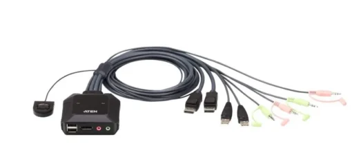 ATEN 2-Port USB DP Cable KVM Switch CS22DP