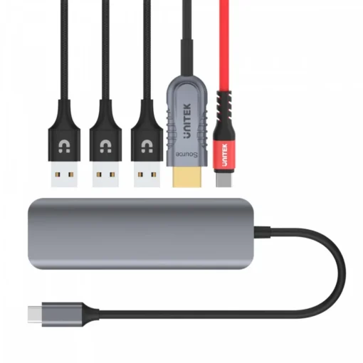 Unitek HUB USB-C, 3x USB 3.1 ,PD 100W, HDMI, H1107E - Image 3