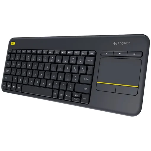 Клавиатура LOGITECH K400 Plus Wireless Touch Keyboard - BLACK - US INTL