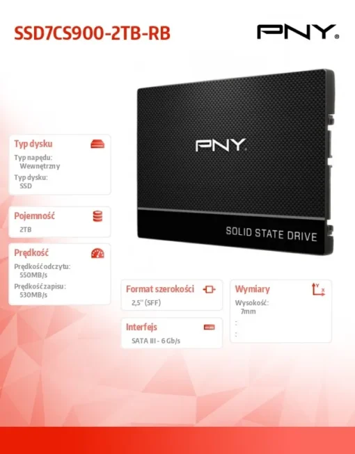 PNY SSD 2TB 2,5 SATA3 SSD7CS900-2TB-RB - Image 6