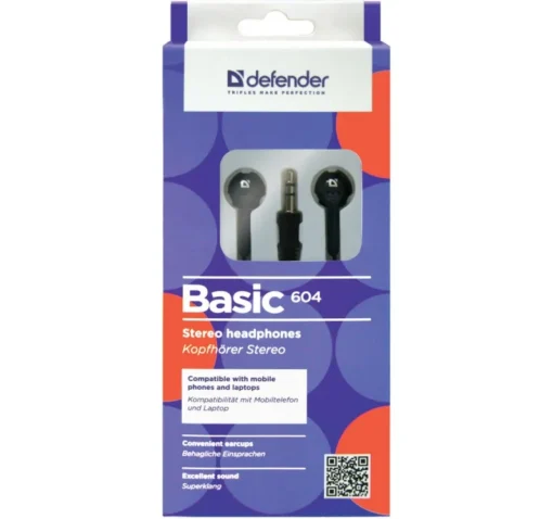 Defender EARPHONES BASIC 604 BLACK - Image 2