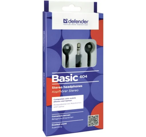 Defender EARPHONES BASIC 604 BLACK - Image 3