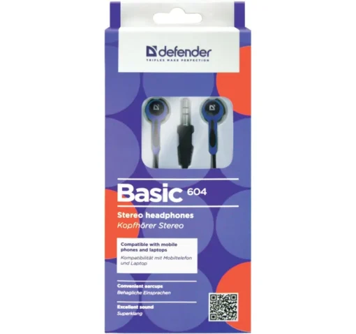 Defender EARPHONES BASIC 604 BLACK-BLUE - Image 3