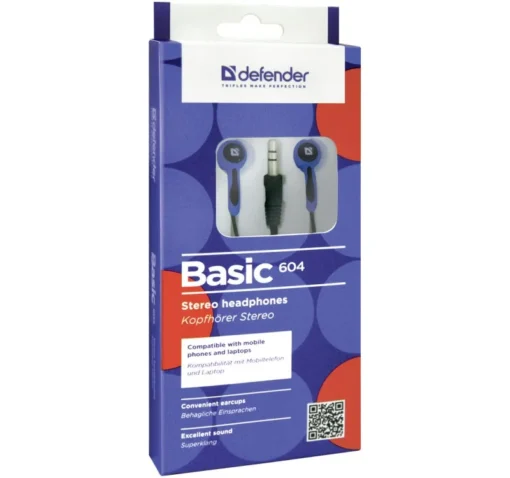 Defender EARPHONES BASIC 604 BLACK-BLUE - Image 4