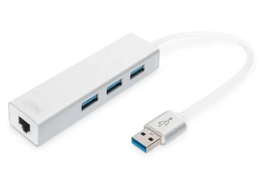 Digitus Hub USB 3.0 3-ports Gigabit LAN adaptor