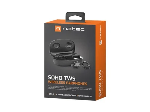 Natec Earphones Soho TWS wireless black - Image 4