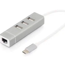 Digitus Hub 3-port USB3.0 Type C захранващ блок aluminum