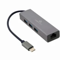 Gembird 3-port USB 3.1 hub with a network card