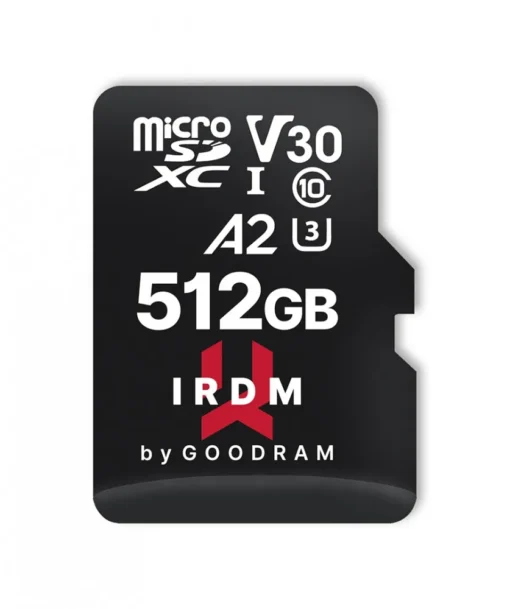 GOODRAM памет card microSD IRDM 512GB UHS-I U3 A2 + adapter - Image 2