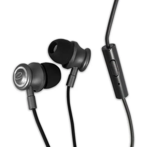 Esperanza METAL EARPHONES WITH MICROPHONE BLACK - Image 2