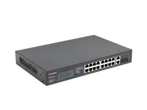 Lanberg Switch 16X 100MB POE+/2X combo unmanagedrack 19-inch gigabit ethernet 150W - Image 3