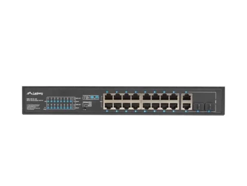 Lanberg Switch 16X 100MB POE+/2X combo unmanagedrack 19-inch gigabit ethernet 150W - Image 5