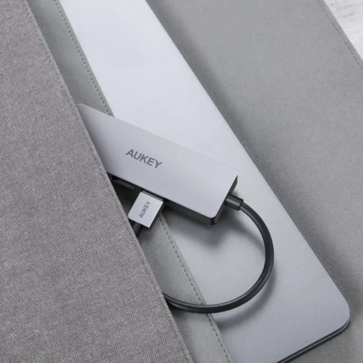 AUKEY HUB CB-H3 USB-A aluminum | Ultra Slim | 4w1 | 4xUSB 3.0 | 5Gbps - Image 5