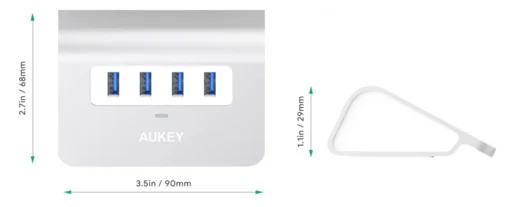 AUKEY Hub CB-H5 USB aluminum | 4xUSB 3.0 | 5Gbps - Image 3