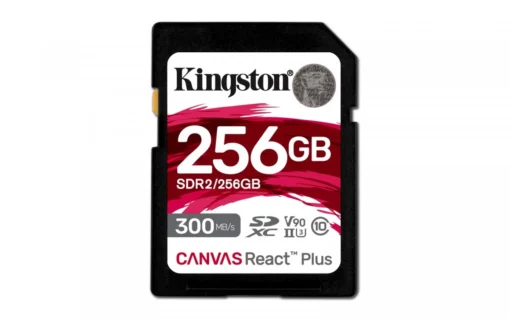 Kingston памет card SD 256GB Canvas React Plus 300/260 UHS-II U3