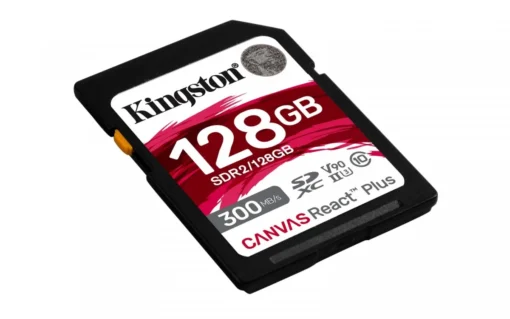 Kingston памет card SD 128GB Canvas React Plus 300/260 UHS-II U3 - Image 2