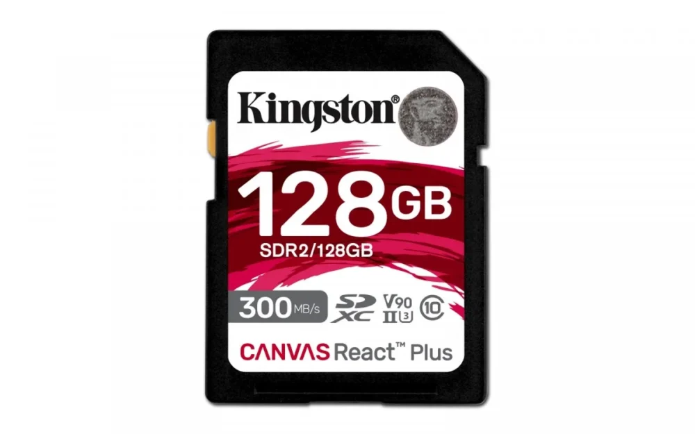 Kingston памет card SD 128GB Canvas React Plus 300/260 UHS-II U3