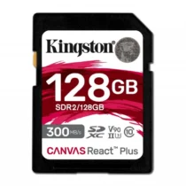 Kingston памет card SD 128GB Canvas React Plus 300/260 UHS-II U3