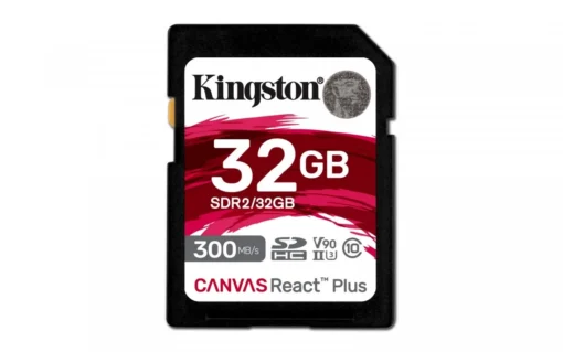 Kingston памет card SD 32GB Canvas React Plus 300/260 UHS-II U3