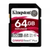 Kingston памет card SD 64GB Canvas React Plus 300/260 UHS-II U3