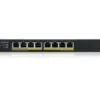 Zyxel Managed Switch GS1915-8EP PoE Smart 60W 802.3at desktop hybrid mode Switch