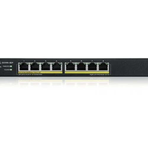 Zyxel Managed Switch GS1915-8EP PoE Smart 60W 802.3at desktop hybrid mode Switch