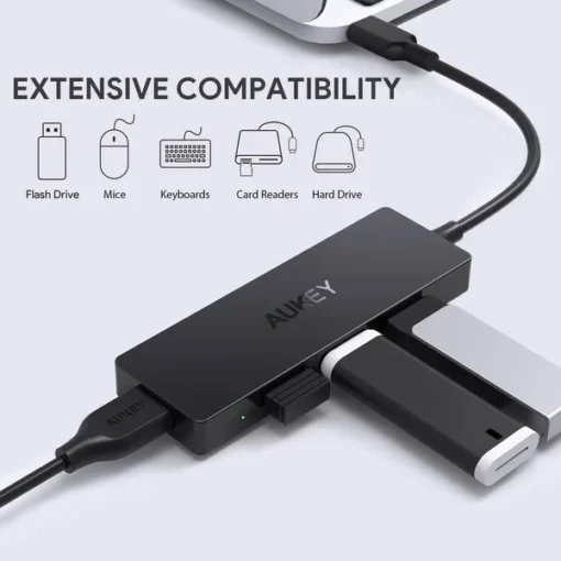 AUKEY AUKEY CB-C64 HUB USB-C Ultra Slim 4in1 4xUSB 3 - Image 3