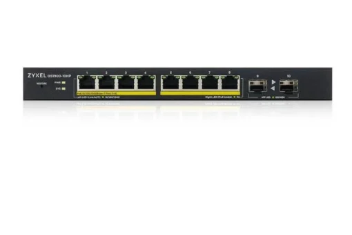 Zyxel Switch GS1900-10HP v2 8port L2 PoE 2xSFP 70W 802.3at - Image 3