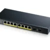 Zyxel Switch GS1900-10HP v2 8port L2 PoE 2xSFP 70W 802.3at