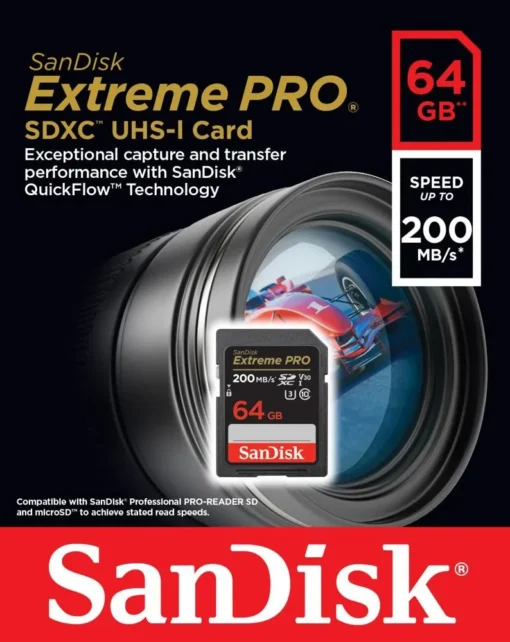 SanDisk Extreme Pro SDXC 64GB 200/90 MB/s V30 UHS-I U - Image 4