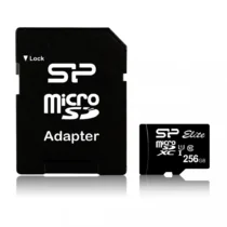 Silicon Power памет card microSDXC 256GB CL10/UHS-1 100/80 MB/s Elite + adapter