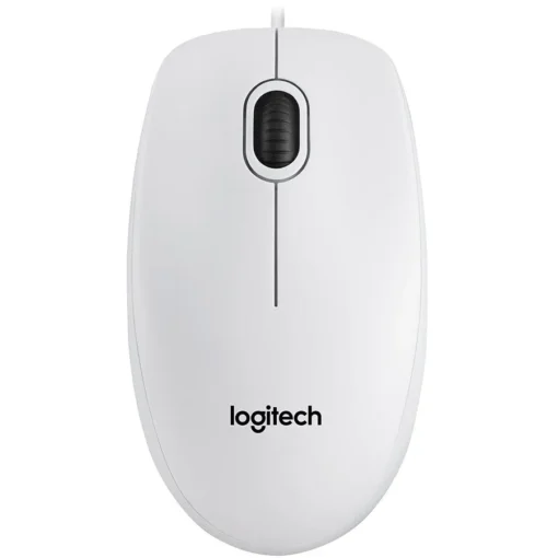 Мишка за компютър LOGITECH B100 Corded Mouse - WHITE - USB - B2B