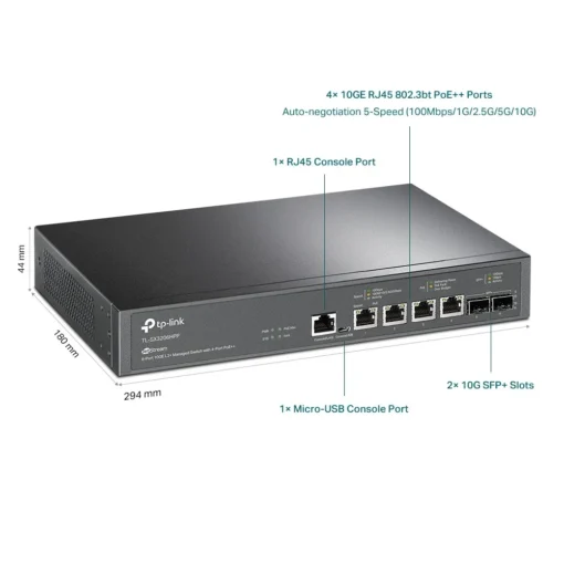 TP-LINK Switch SX3206HPP 6x10GE (4xPoE++) - Image 2