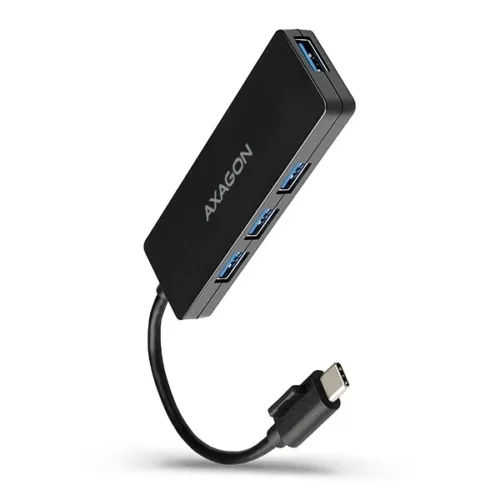 AXAGON Hub HUE-G1C 4x USB3.2 Gen 1 SLIM 14cm Type-C кабел