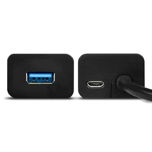 AXAGON Charging Hub HUE-S2BL 4x USB 3.2 Gen 1 1.2m Cable, MicroUSB Charging - Image 2