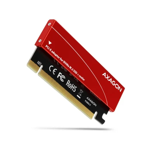 AXAGON PCEM2-S PCI-E 3.0 16x - M.2 SSD NVMe up to 80mm SSD low profile cooler