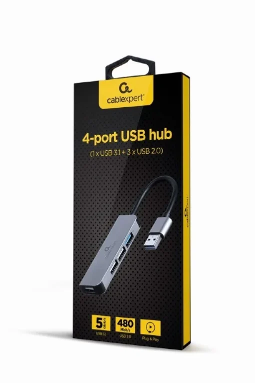 Gembird Hub 4-ports USB (3xUSB 2.0, USB 3.1) - Image 2