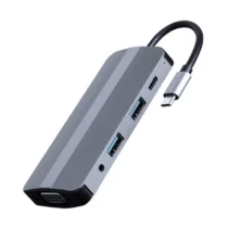 Gembird Adapter USB-C 8in1 HDMI USB-C PD VGA USB 3.1 2.0 audio card reader