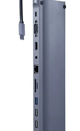 Gembird Hub USB-C PD GbE VGA HDMI 4xUSB card