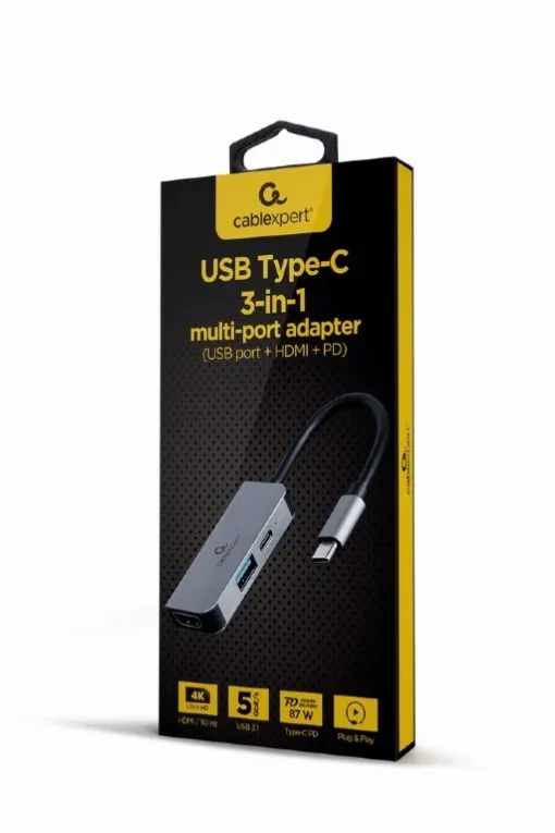 Gembird Hub USB-C PD HDMI USB 3.1 - Image 2