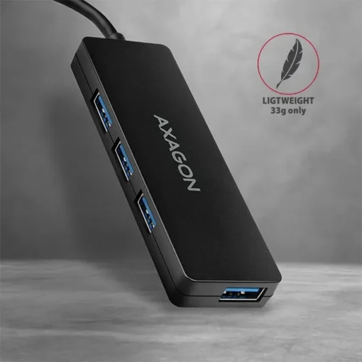 AXAGON HUE-G1A 4x USB3.2 Gen 1 SLIM hub w. 14cm Type-A cable - Image 5