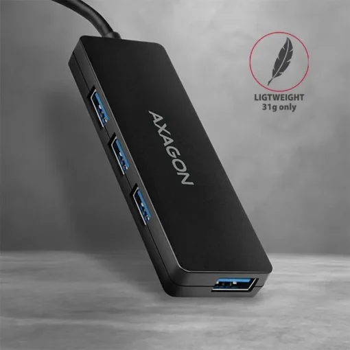 AXAGON Hub HUE-G1C 4x USB3.2 Gen 1 SLIM, 14cm Type-C cable - Image 5