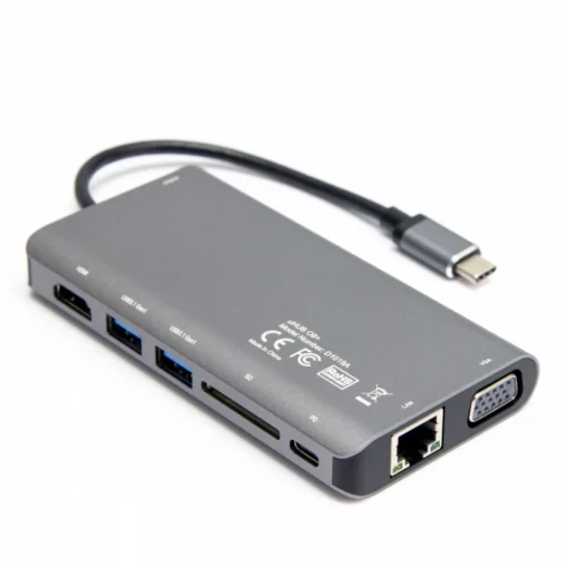 Unitek HUB 8-in-1 USB-C 3.1, PD 100W, D1019B - Image 4