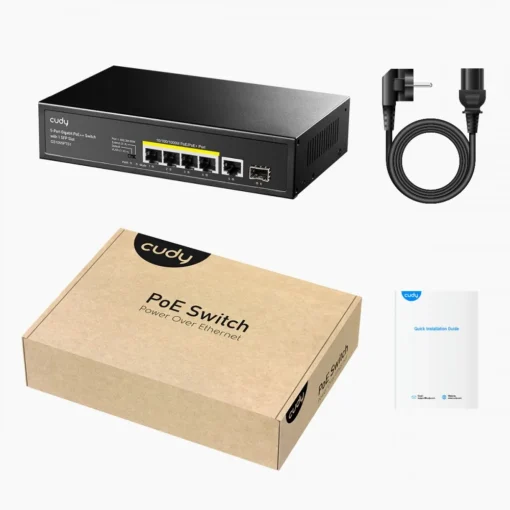 Cudy Switch GS1005PTS1 5xGE PoE+ 1xSFP 120W - Image 4