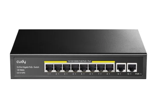 Cudy Switch GS1010PE 8 xGE PoE+ 120W 2xGb Uplink